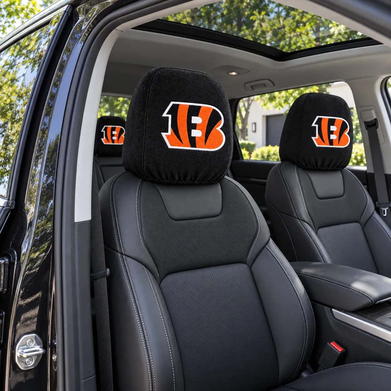 Cincinnati Bengals Football Car Headrest Covers - view 3