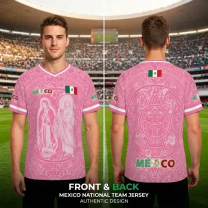 Pink Mexico-Inspired Soccer Jersey – Bold Fan Style Football Tee