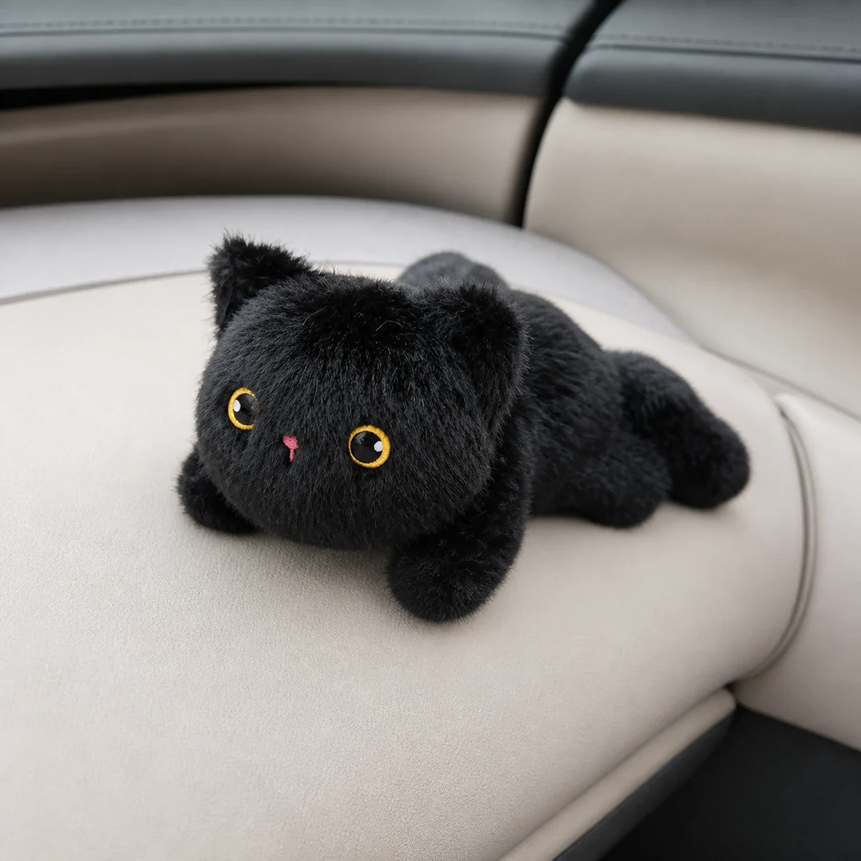 Magnetic Car Plush Black Cat