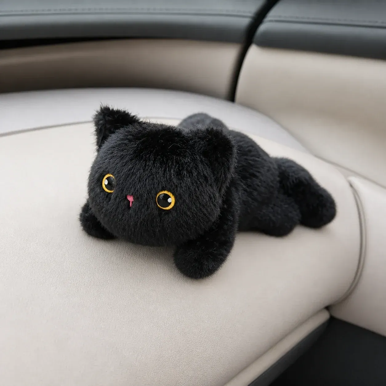 Magnetic Car Plush Black Cat
