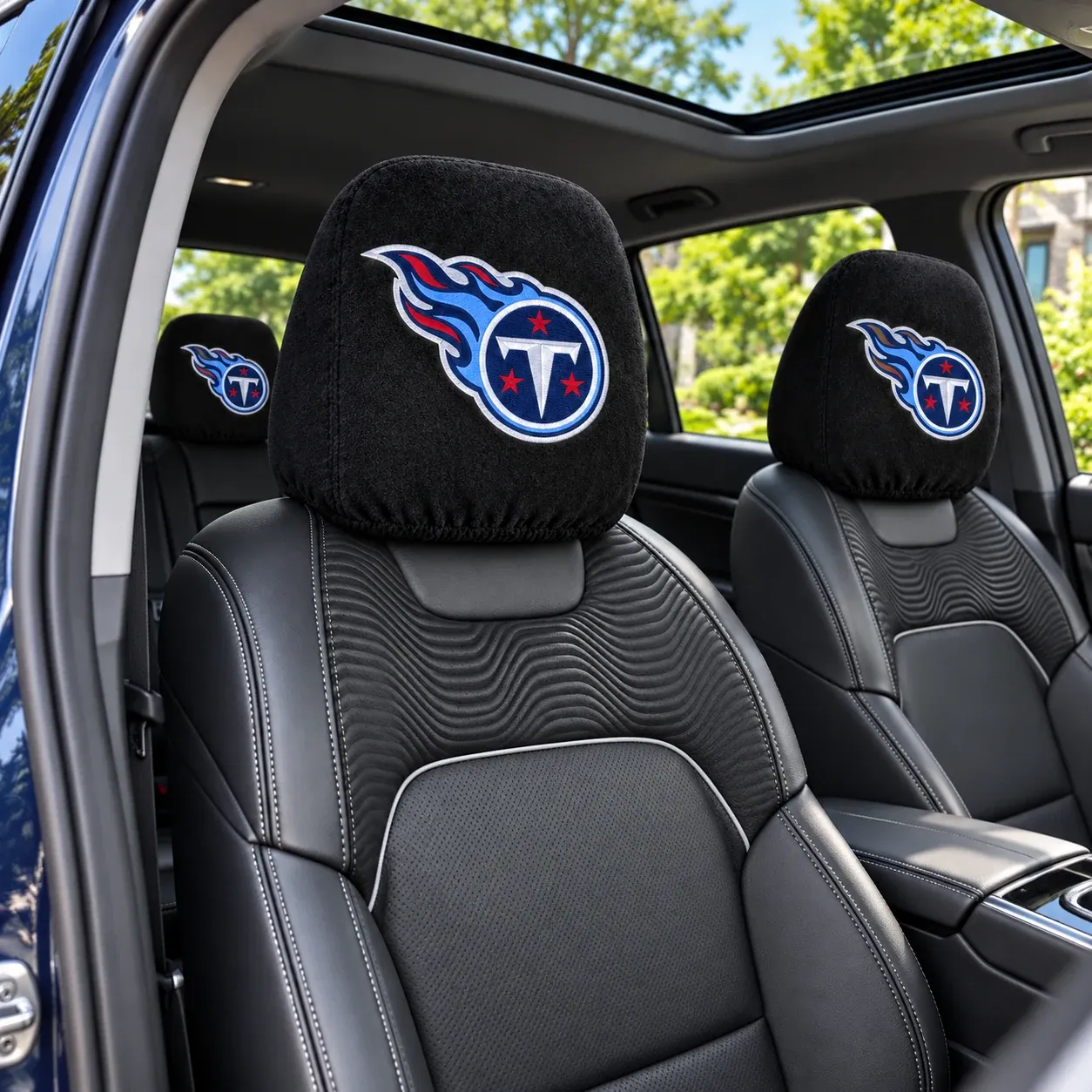 Tennessee Titans Football Car Headrest Covers - view 3