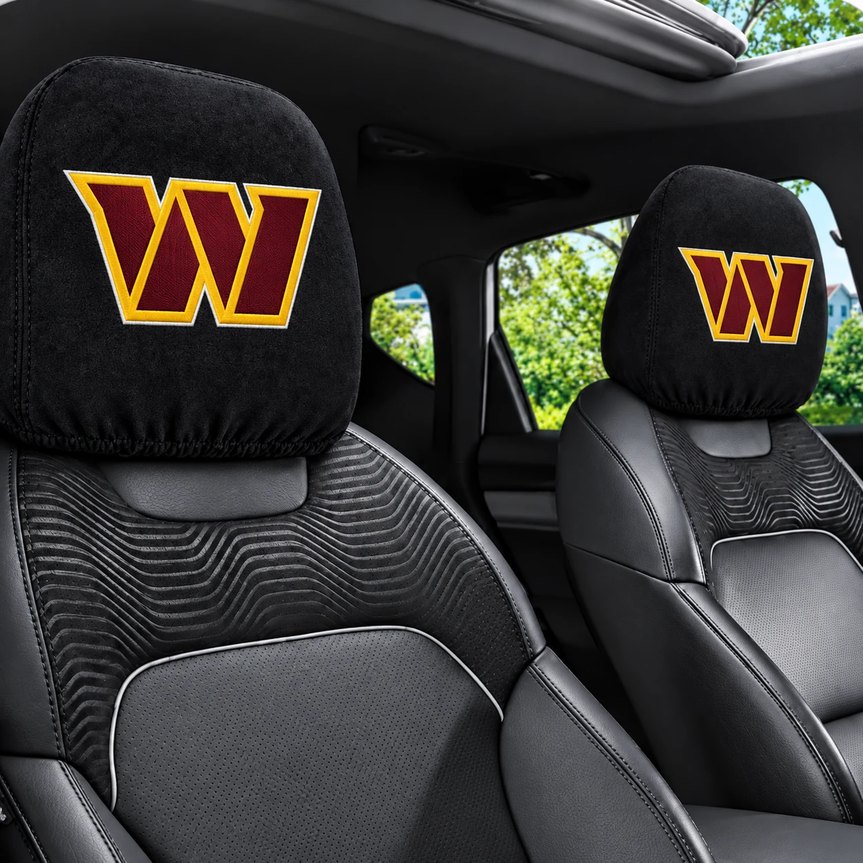 Washington Commanders Football Car Headrest Covers - view 1