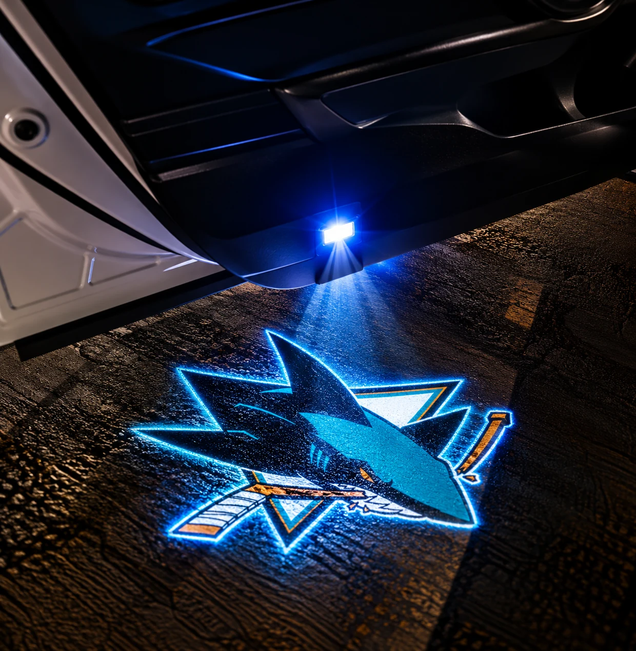 San Jose Sharks Hockey Car Door Projector Light