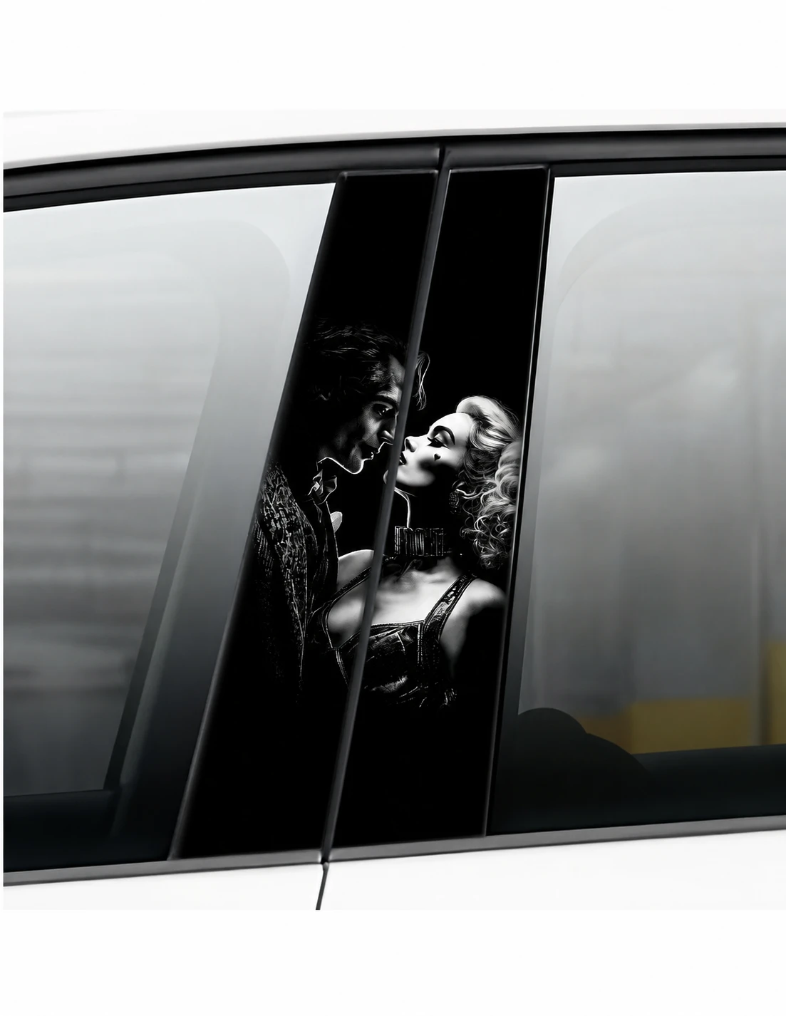 Harley Quinn and Joker - Car pillar sticker