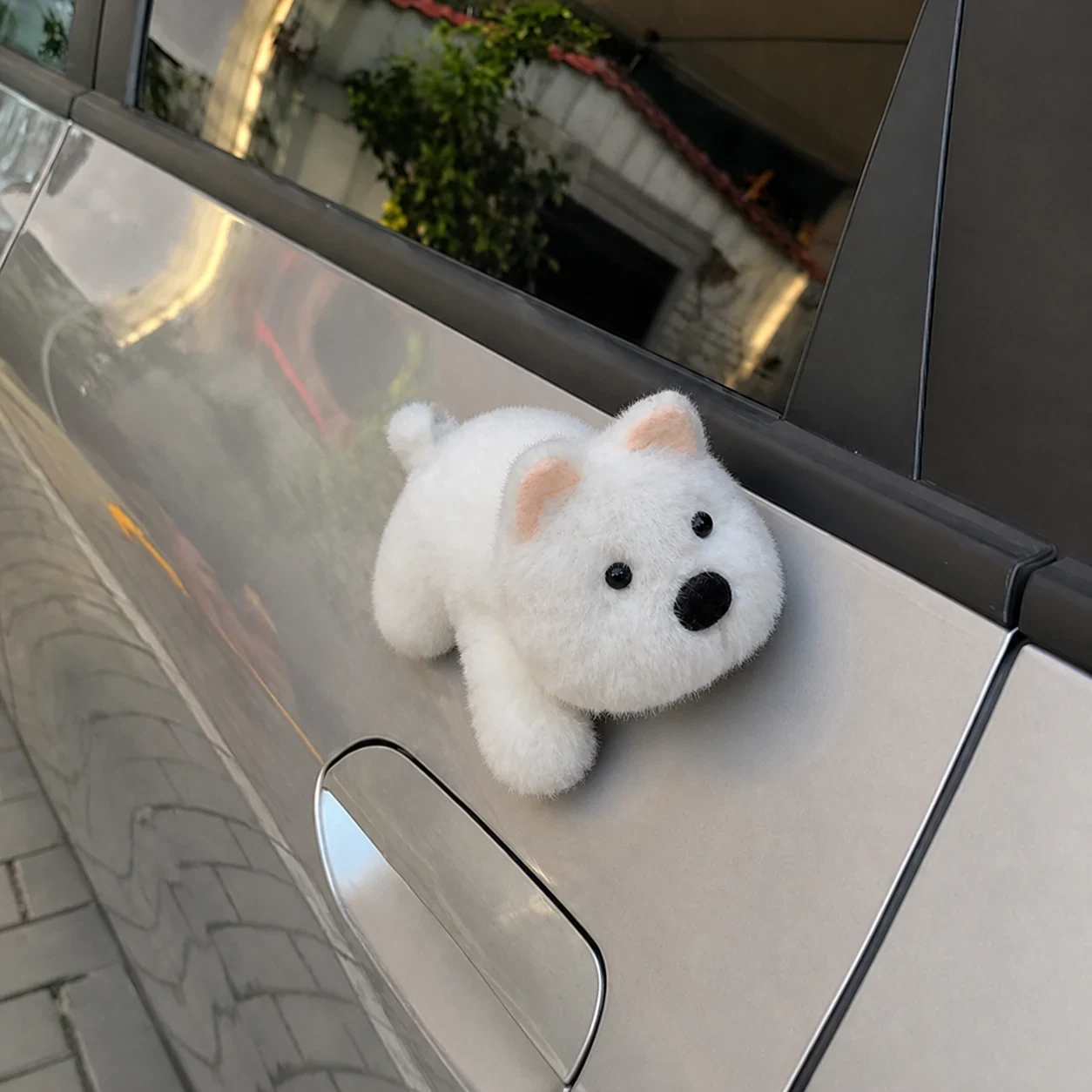 Magnetic Car Plush Westie