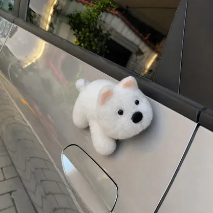 Magnetic Car Plush Westie