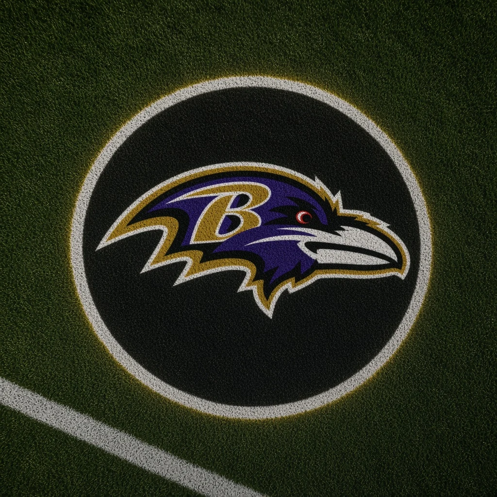 Baltimore Ravens Football Car Door Projector Light grass scene