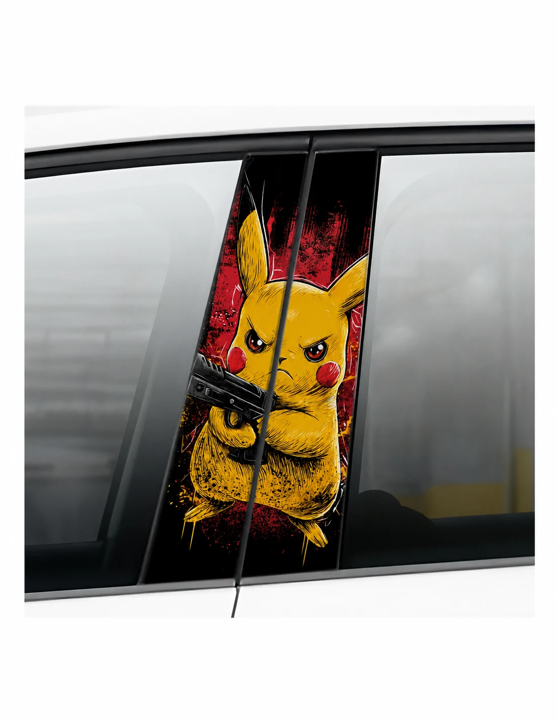 Pikachu Gangster - Car pillar sticker