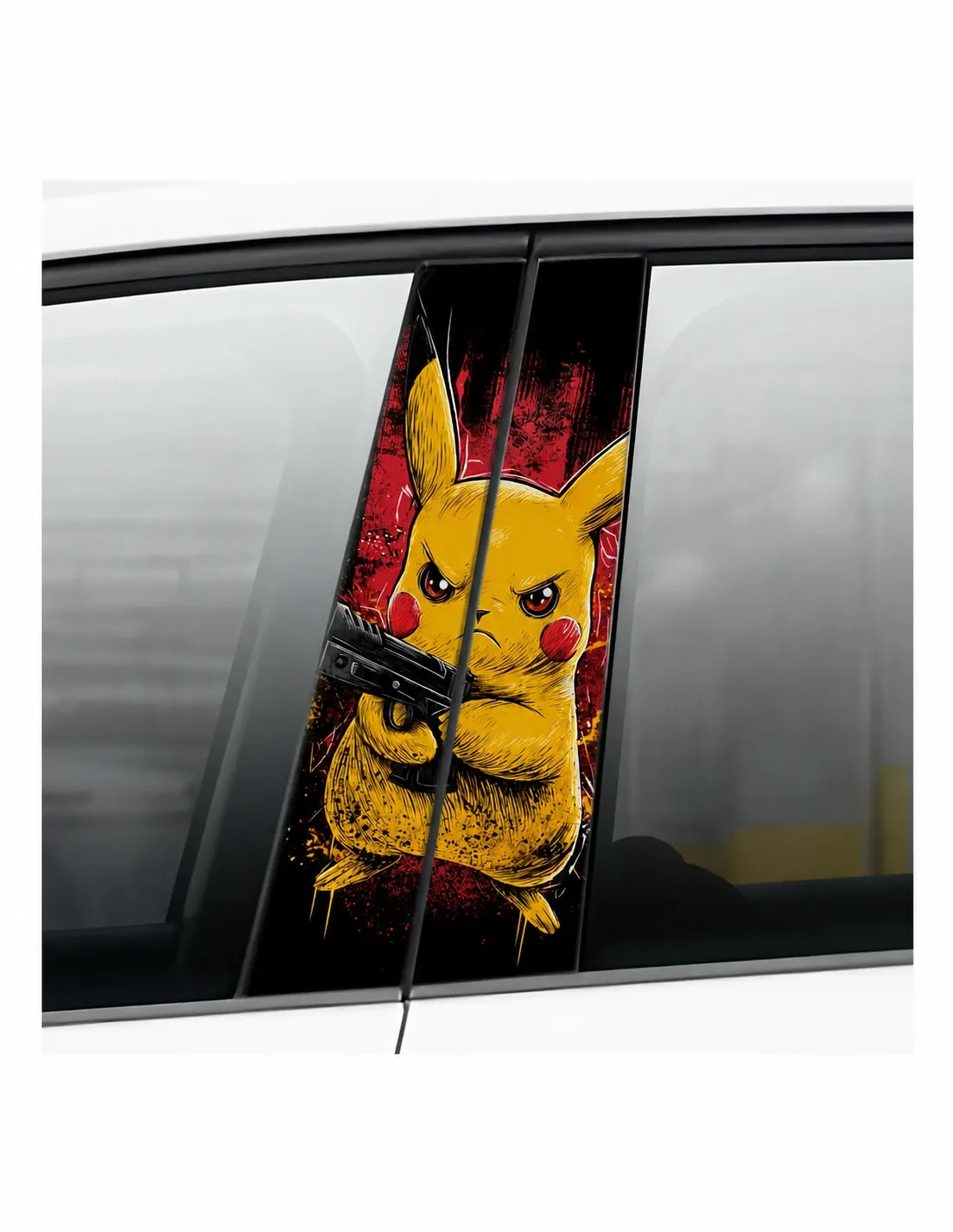 Pikachu Gangster - Car pillar sticker