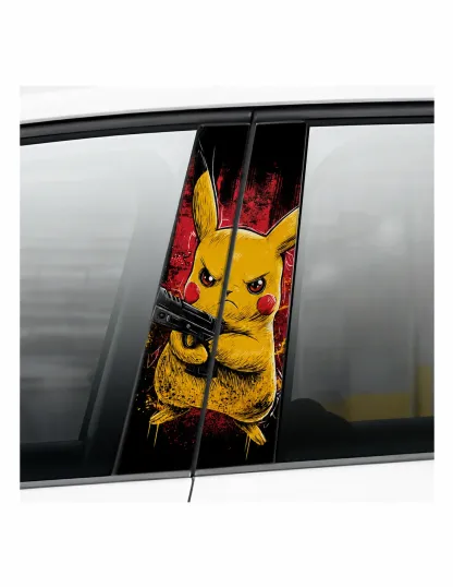 Pikachu Gangster - Car pillar sticker