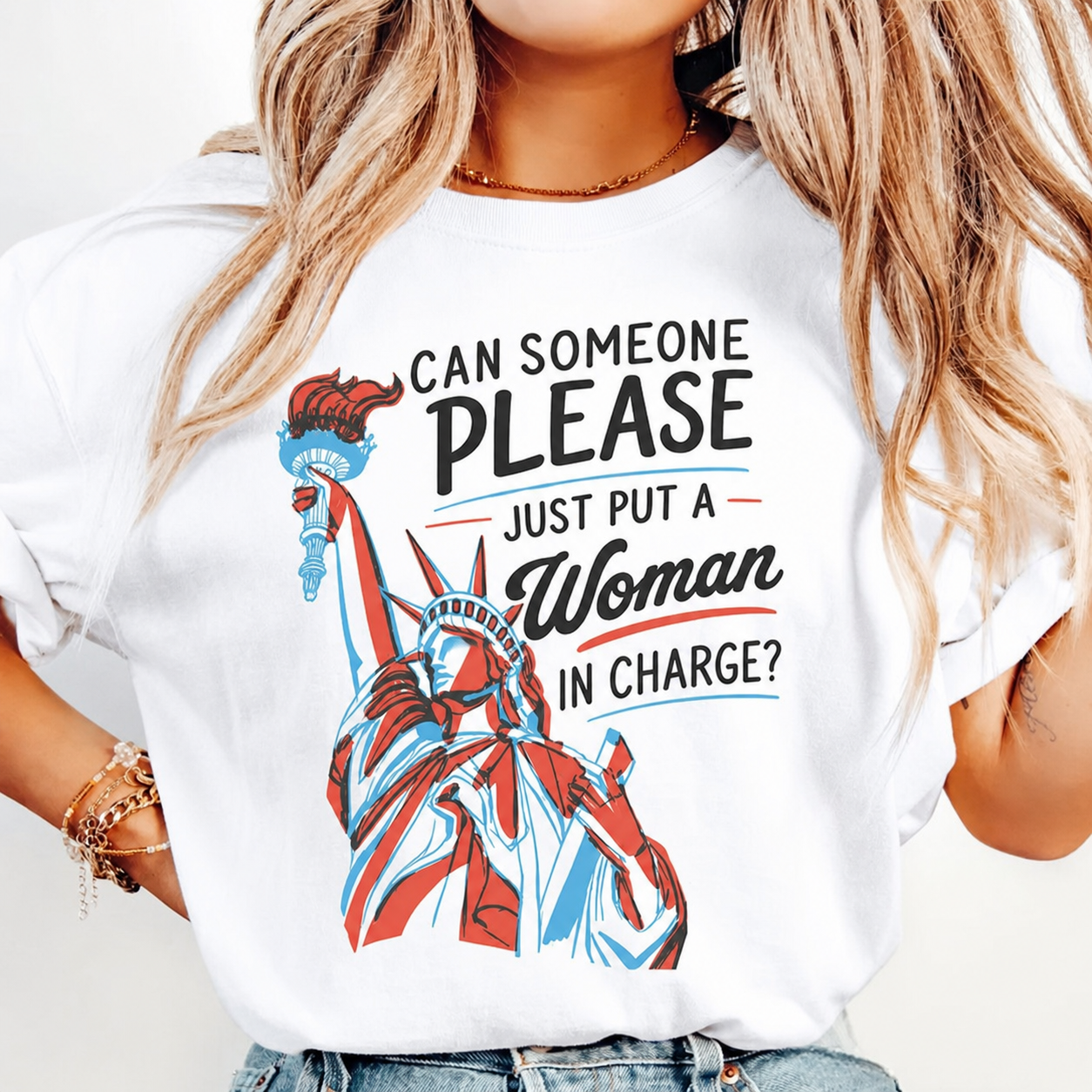 Can Someone Please Just Put A Woman In Charge T-Shirt