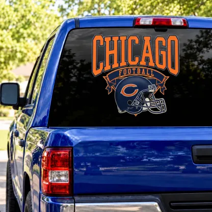 Chicago Bears Football Square Rear Window Decal