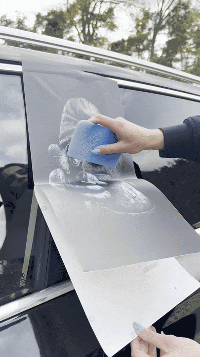 Papa Smurf Car Pillar Wrap - Premium Vinyl B-Pillar Decal, Universal Fit