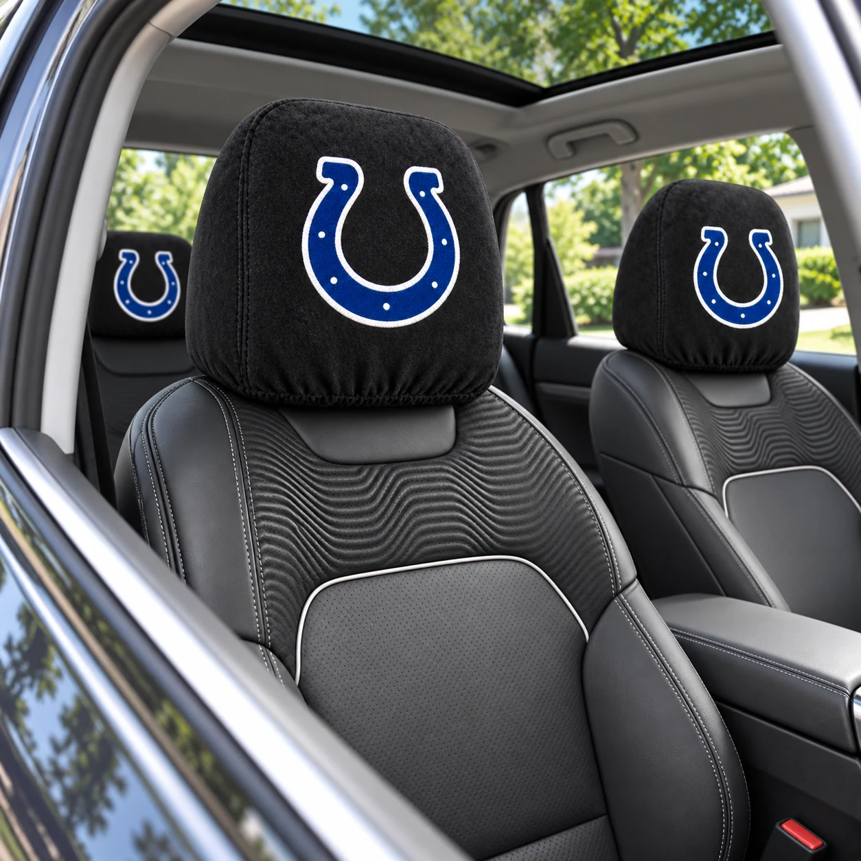 Indianapolis Colts Football Car Headrest Covers - view 3