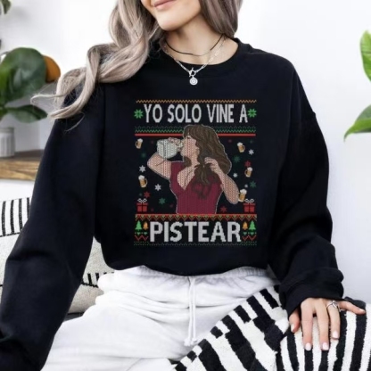 Jenni Rivera “Pistear” Christmas Sweatshirt - Latin Music-Inspired Festive Apparel