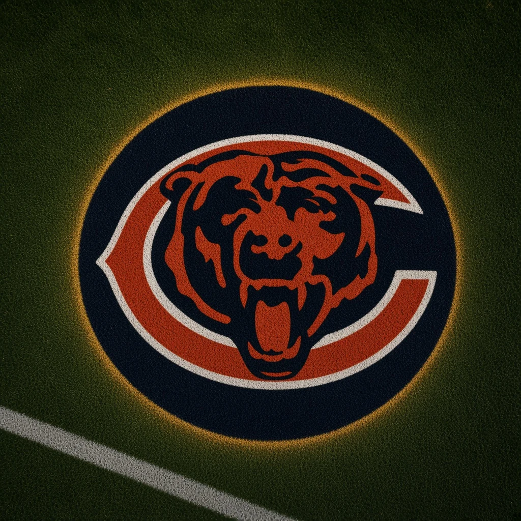 Chicago Bears Football Car Door Projector Light grass scene