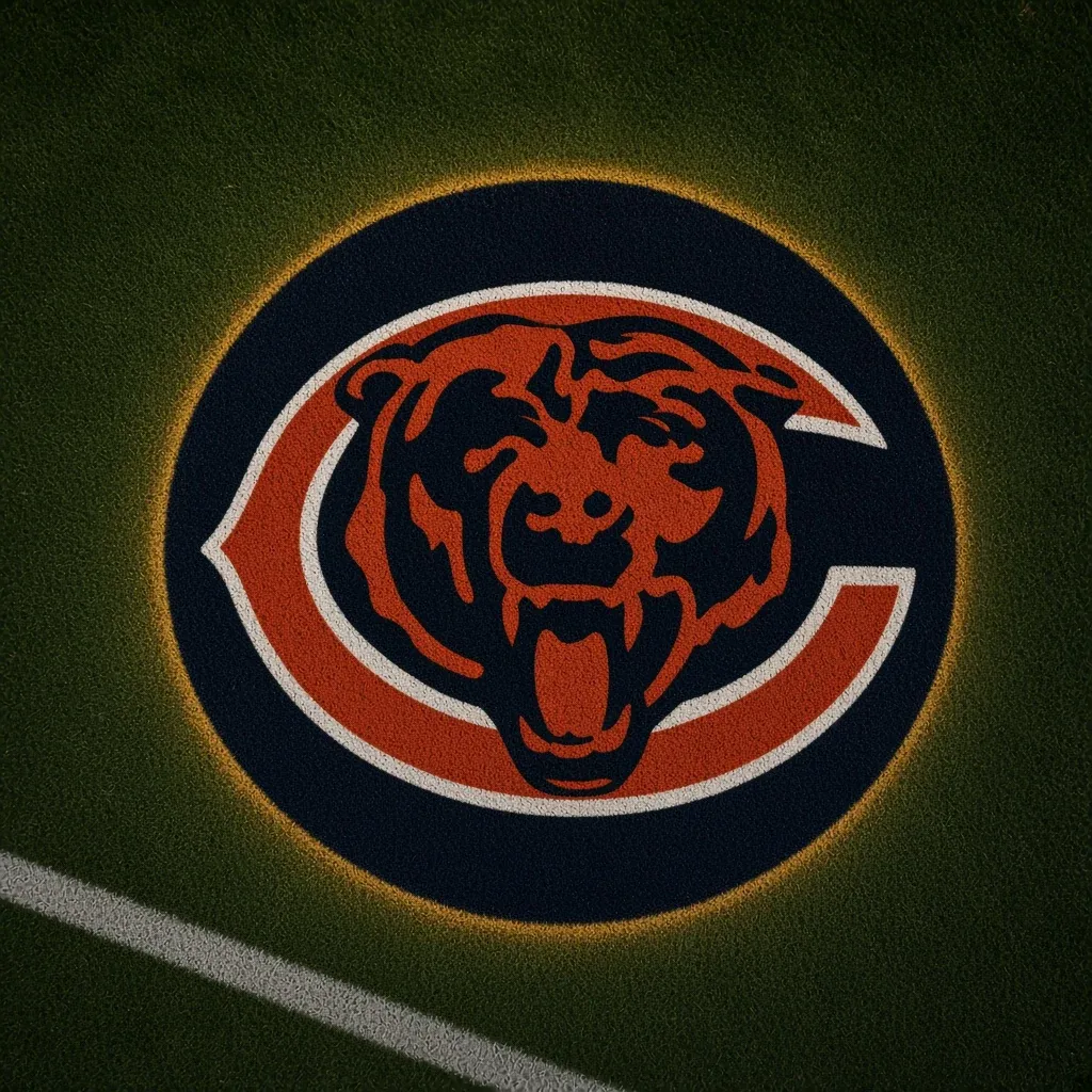Chicago Bears Football Car Door Projector Light grass scene
