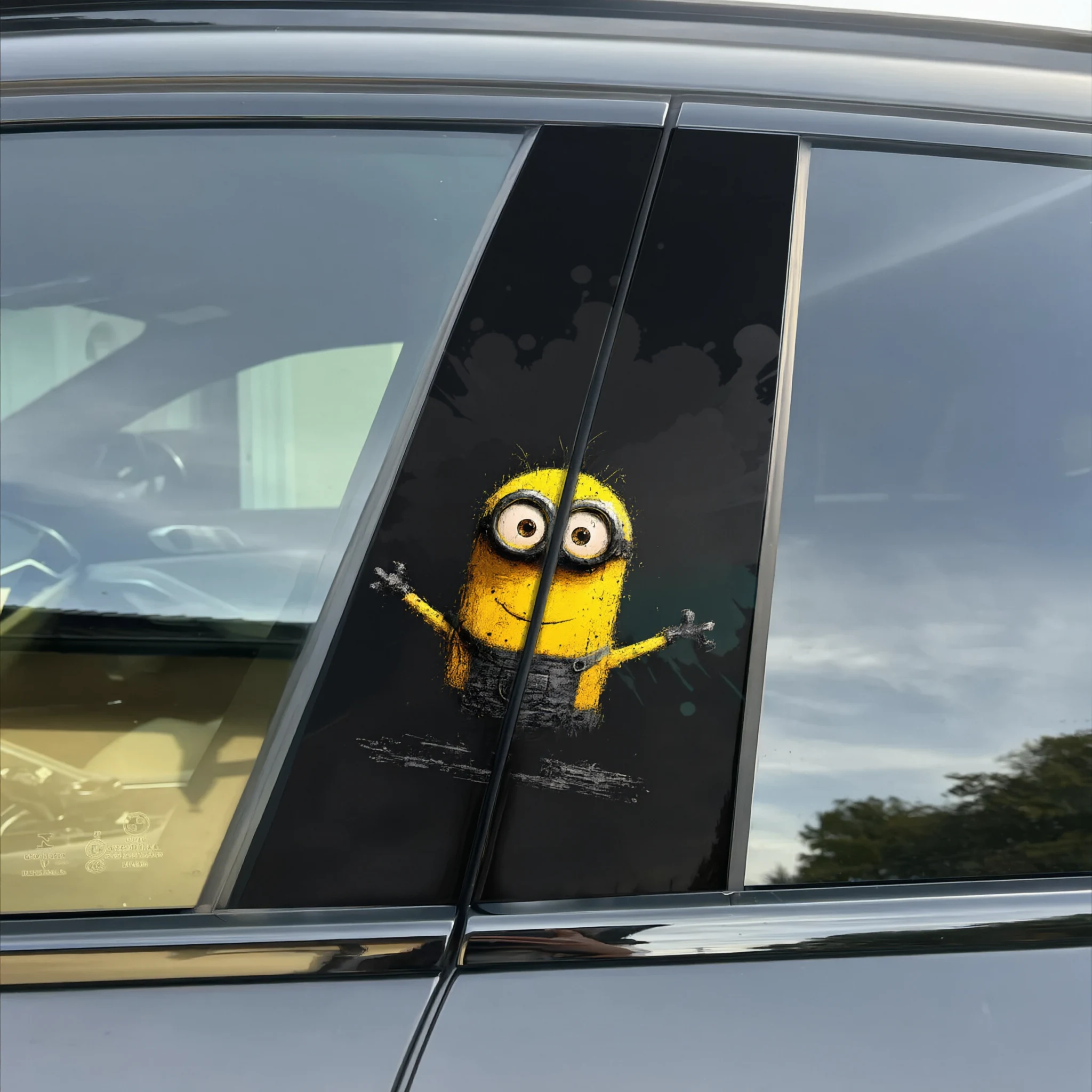 Minion Hugger - Car pillar sticker