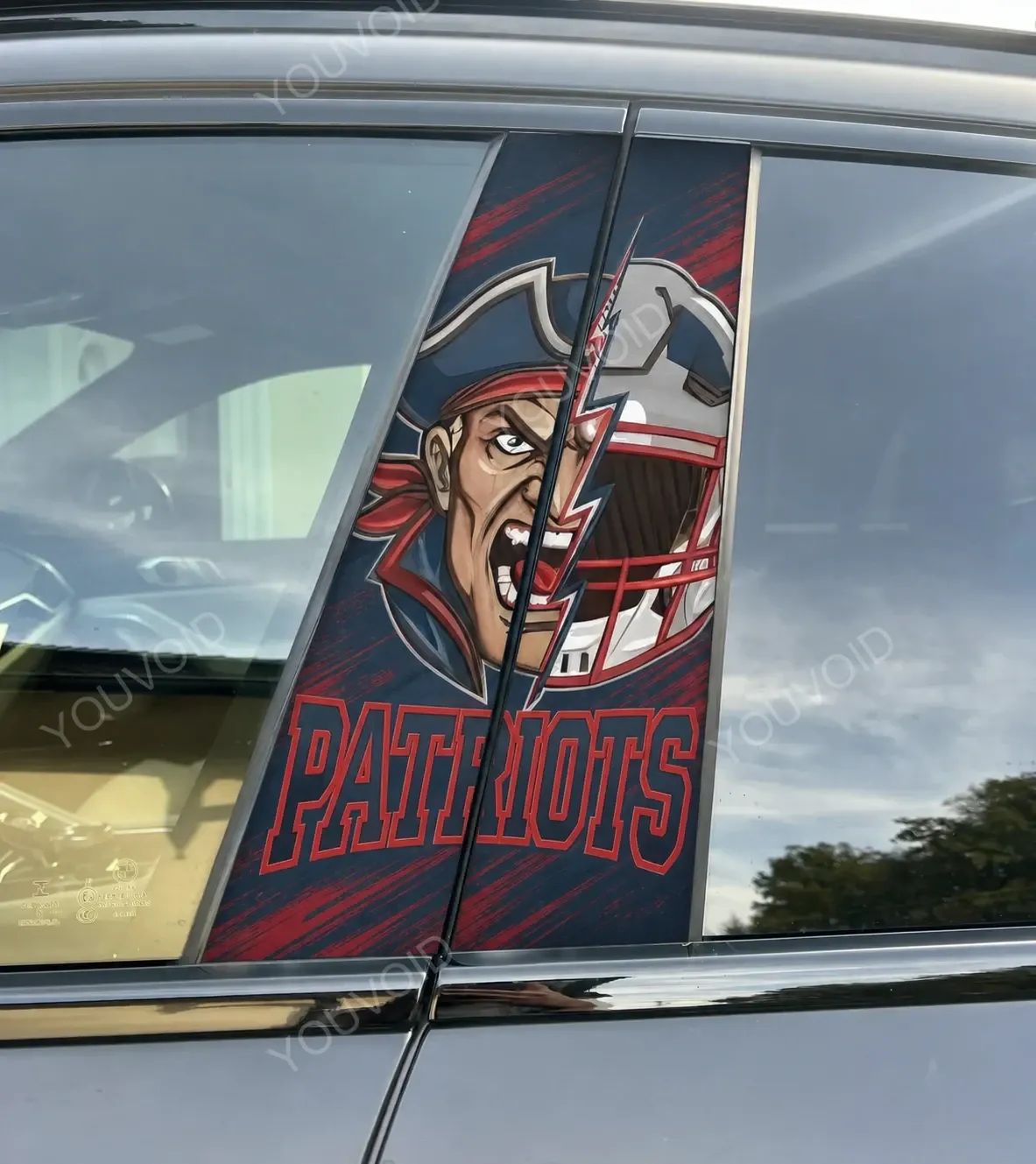 New England Patriots Car Pillar Wrap - Universal Fit Style 2