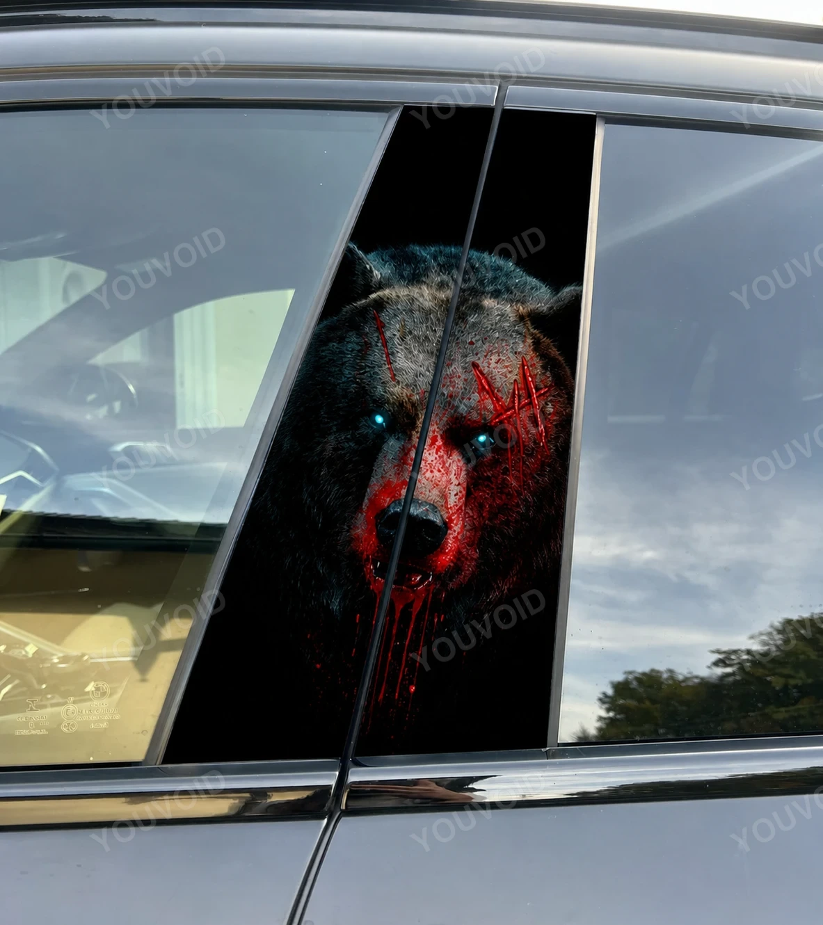 Devil Bear - Car pillar sticker