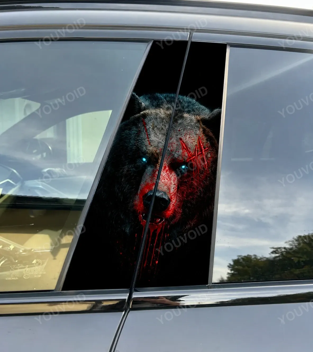 Devil Bear - Car pillar sticker