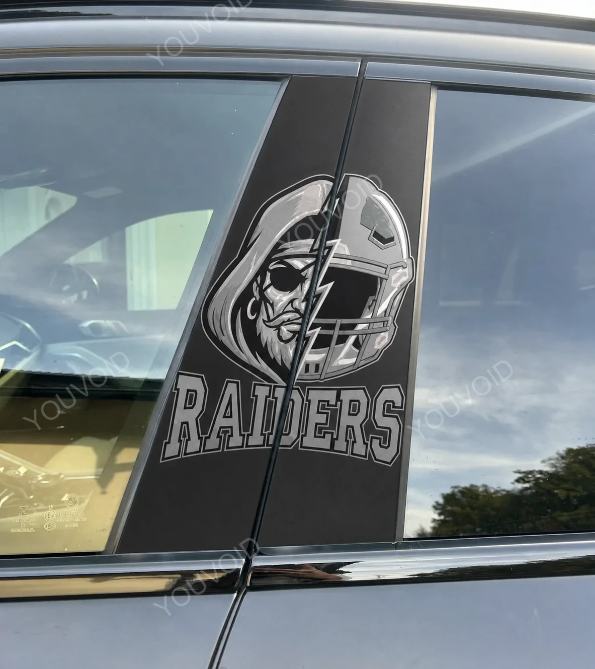 Las Vegas Raiders Car Pillar Wrap - Universal Fit Style 2