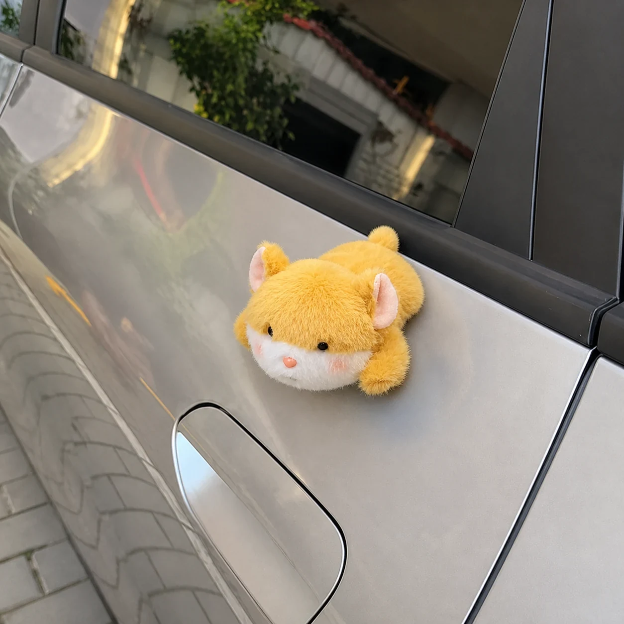Magnetic Car Plush Ginger Kitten