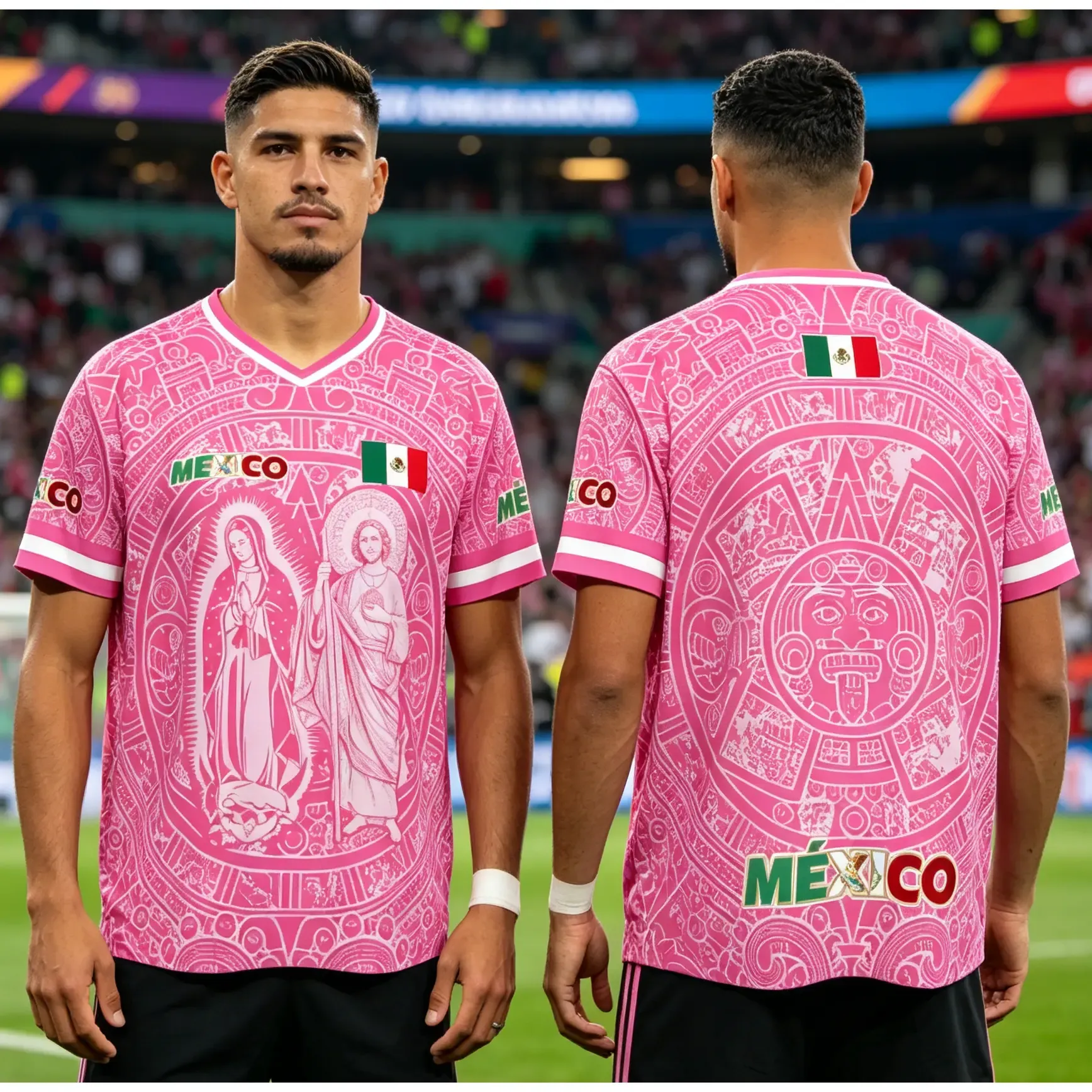 Pink Mexico-Inspired Soccer Jersey – Bold Fan Style Football Tee