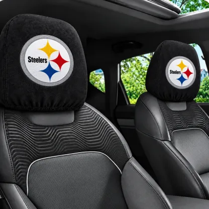 Pittsburgh Steelers Football Car Headrest Covers - view 1