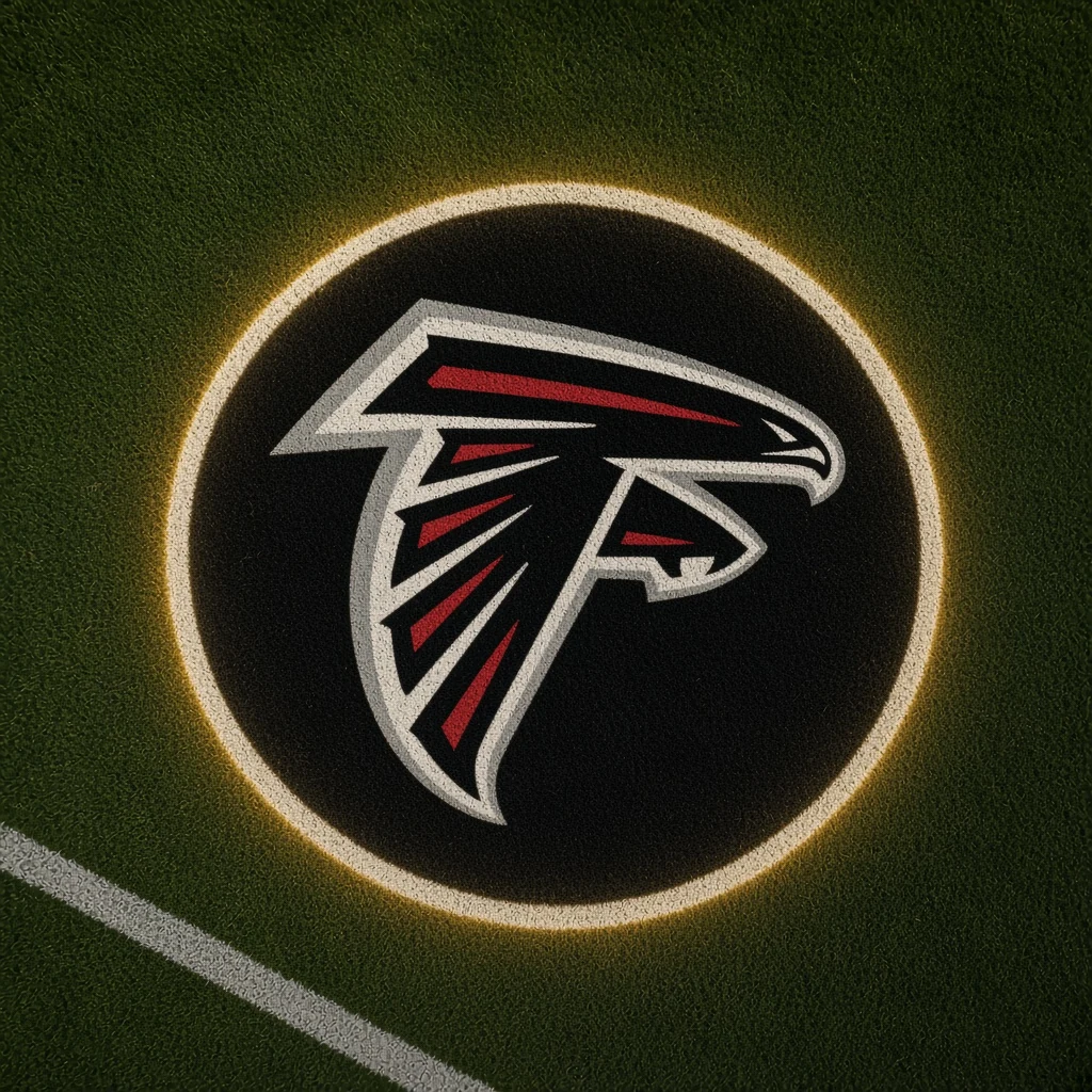 Atlanta Falcons Football Car Door Projector Light grass scene
