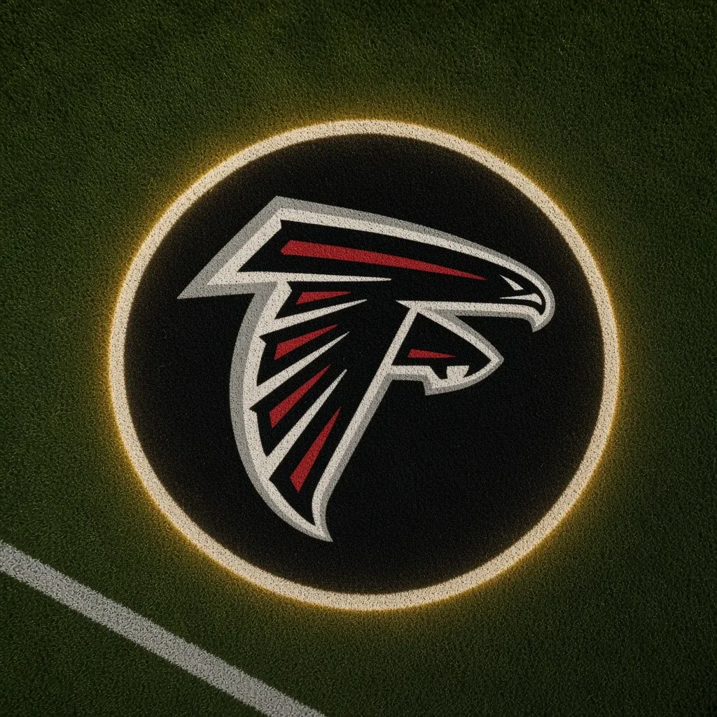 Atlanta Falcons Football Car Door Projector Light grass scene