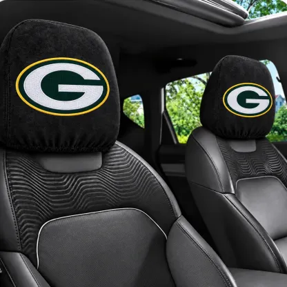 Green Bay Packers Football Car Headrest Covers - view 1