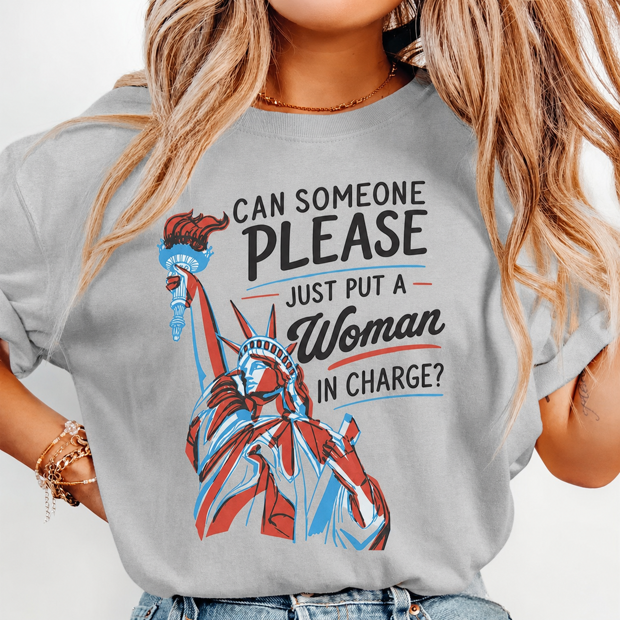 Can Someone Please Just Put A Woman In Charge T-Shirt