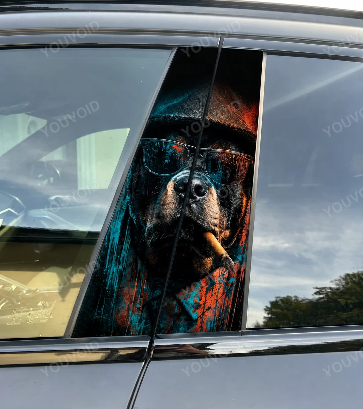 Pitbull Gangster - Car pillar sticker