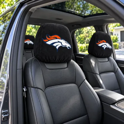 Denver Broncos Football Car Headrest Covers - view 3