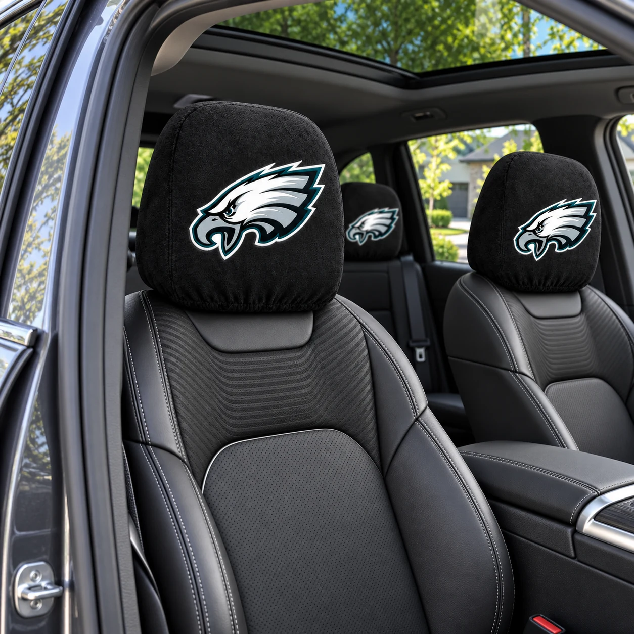 Philadelphia Eagles Football Car Headrest Covers - view 3