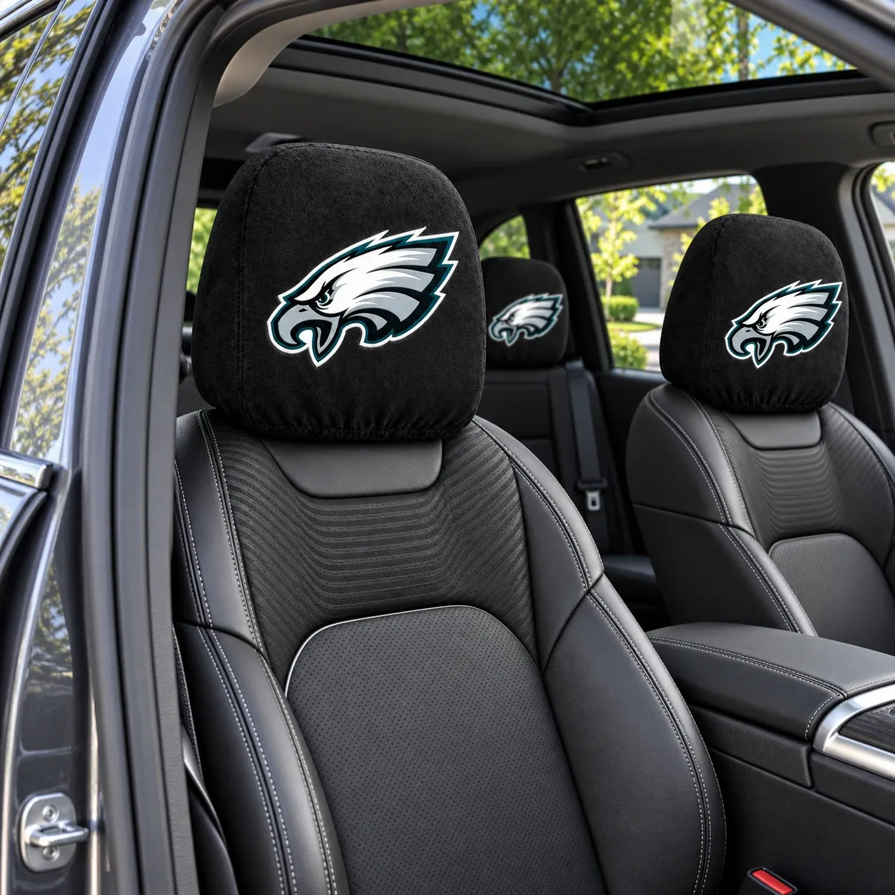 Philadelphia Eagles Football Car Headrest Covers - view 3