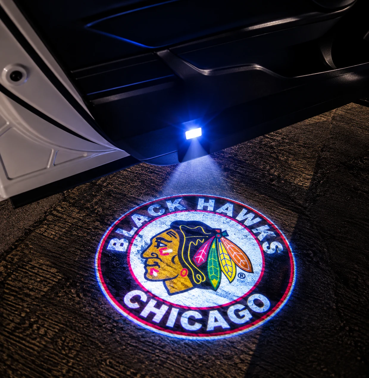 Chicago Blackhawks Hockey Car Door Projector Light