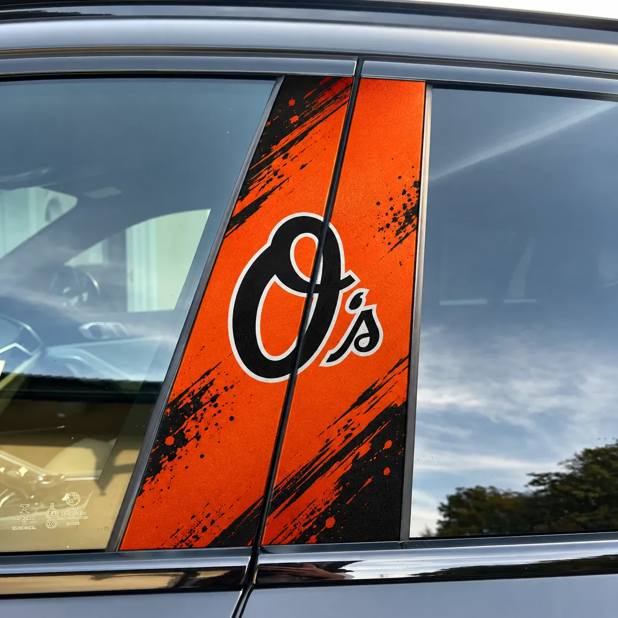 Baltimore Orioles Car Pillar Wrap - Universal Fit
