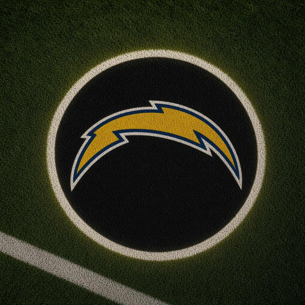 Los Angeles Chargers Football Car Door Projector Light grass scene