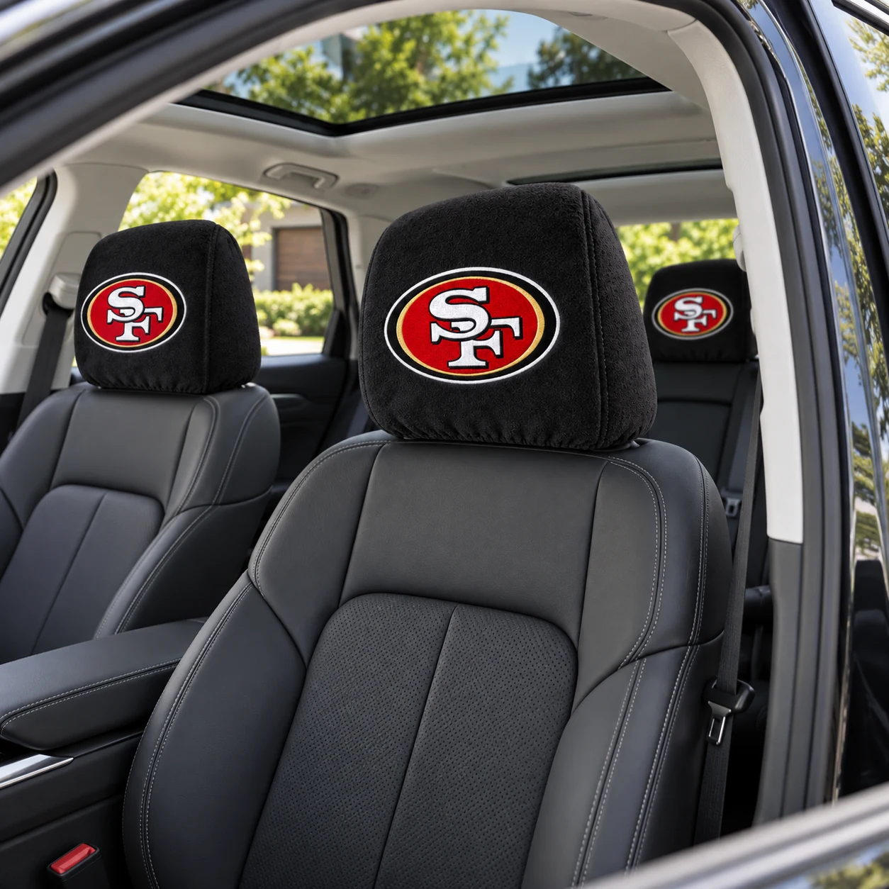 San Francisco 49ers Football Car Headrest Covers - view 3