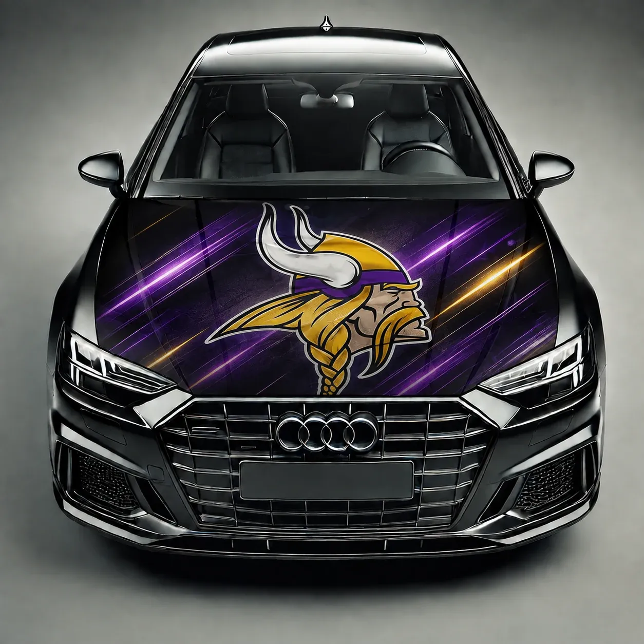 Minnesota Vikings Premium Car Hood Wrap - Universal Fit