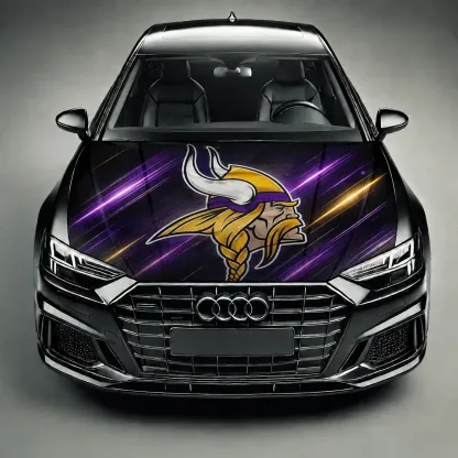 Minnesota Vikings Premium Car Hood Wrap - Universal Fit