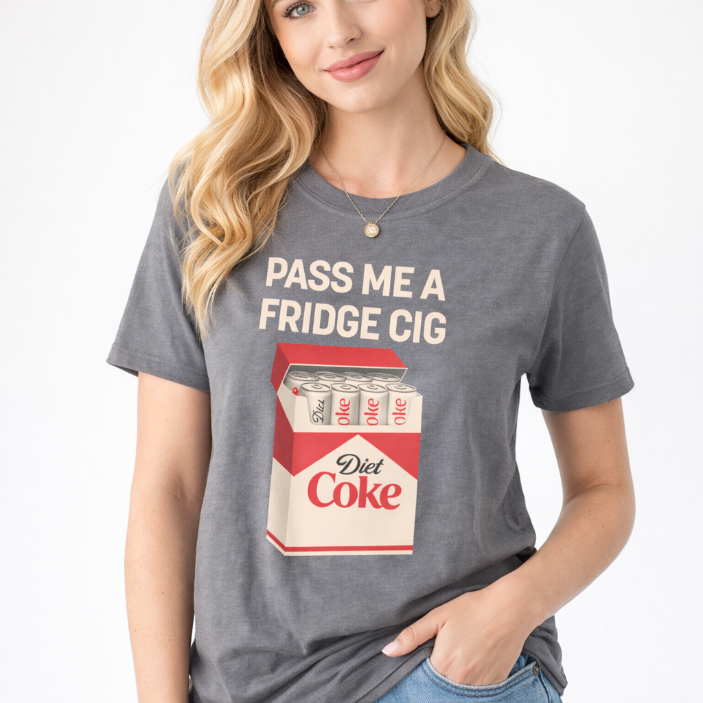 Pass Me a Fridge Cig Vintage Graphic T-Shirt – Funny Soda Lover Washed Tee