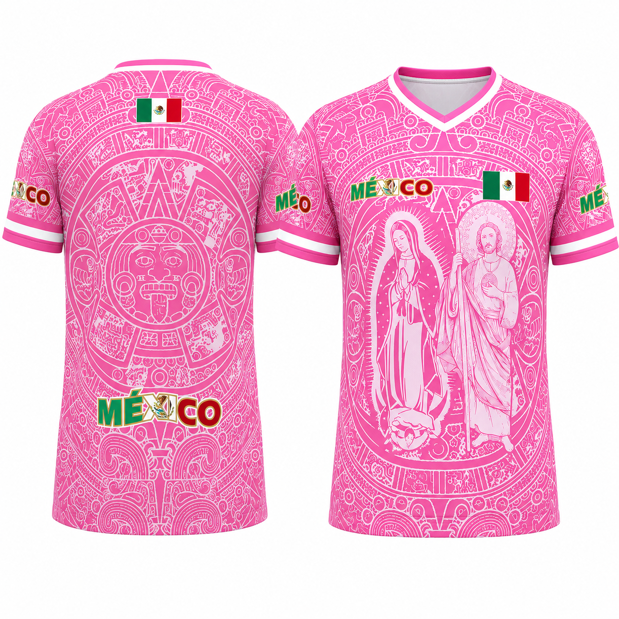 Pink Mexico-Inspired Soccer Jersey – Bold Fan Style Football Tee