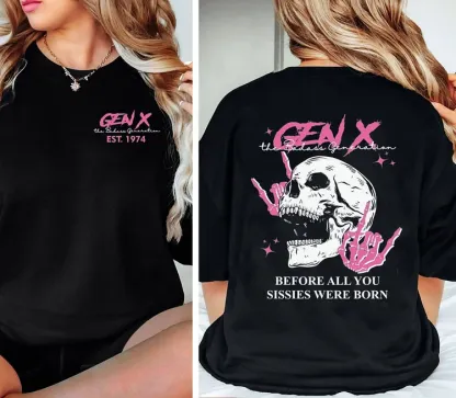 Personalized Double-Sided Generation X Custom Year Badass Generation Sweatshirt