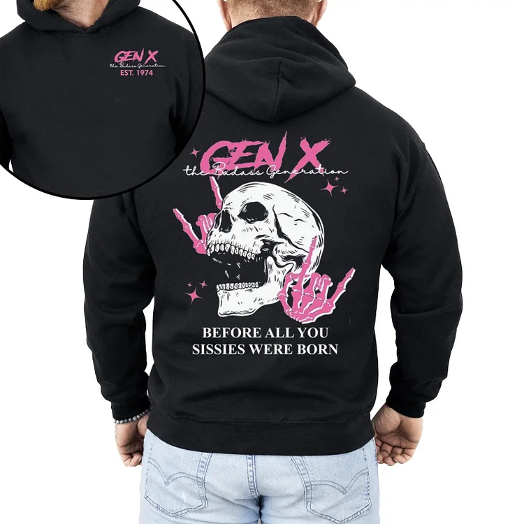 Personalized Double-Sided Generation X Custom Year Badass Generation Sweatshirt
