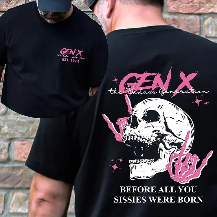 Personalized Double-Sided Generation X Custom Year Badass Generation Sweatshirt