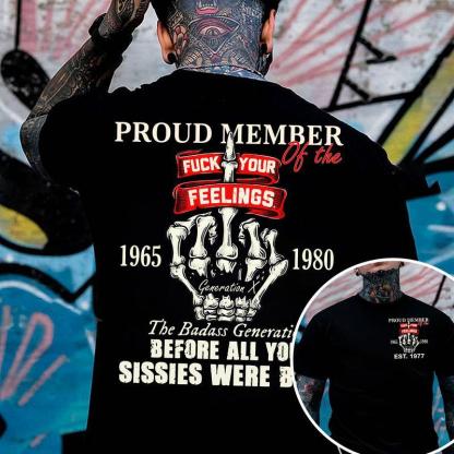 Generation X Custom Year Badass Generation T-shirt, Gen X FAFOT Shirt - 100% Cotton