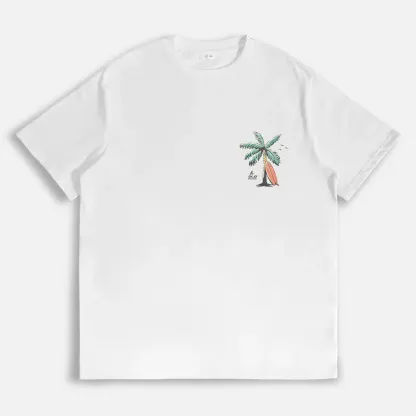 “Mark 4:41 Faith & Beach” Christian Retro Palm Tee